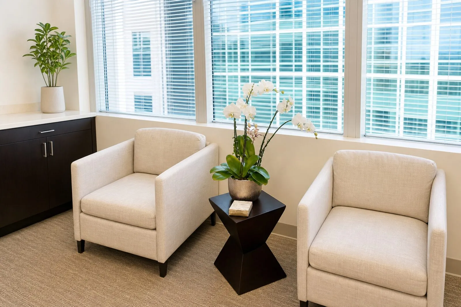 The waiting area at AH Clinics on Genesee Ave