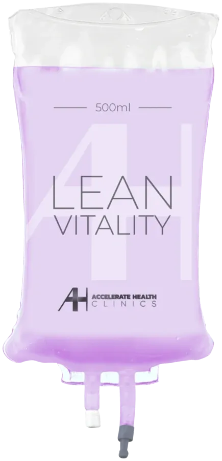 An AH Clinics Lean Vitality IV bag