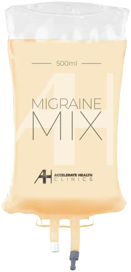 An AH Clinics Migraine Mix IV bag