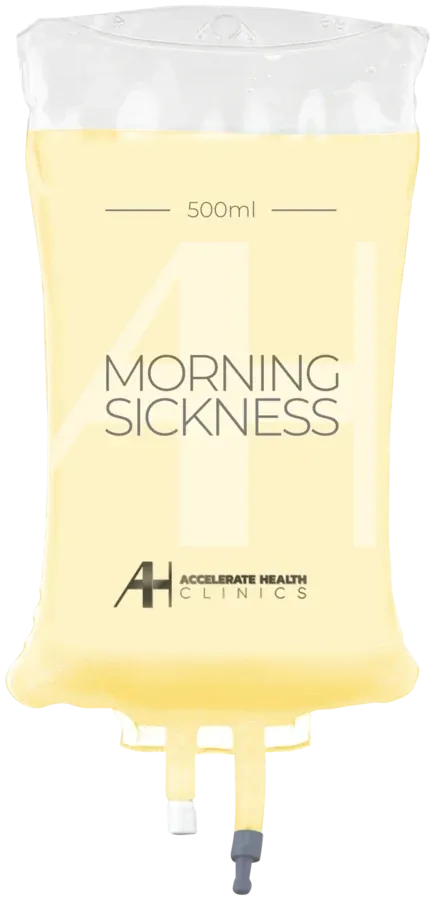 An AH Clinics Morning Sickness IV bag