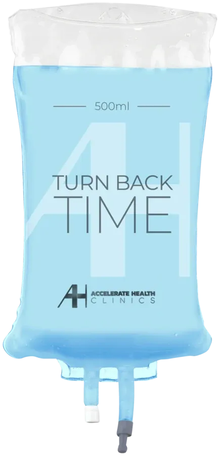 An AH Clinics Turn Back Time IV bag